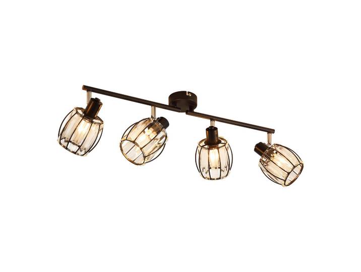 ZMH Deckenstrahler Lumhard 16/21/60 cm, Schwarz, Glas, E14, 16x21x60 cm, Lampen & Leuchten, Innenbeleuchtung, Spots & Strahler, Deckenspots