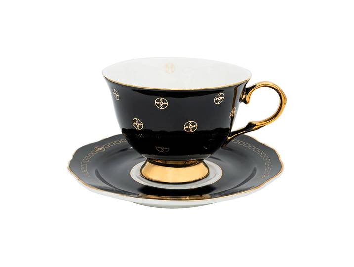 Hilke Collection Tasse avec soucoupe Anima Gemella Nero 22 cl