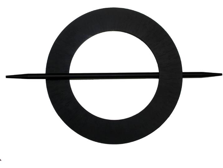 Dekoklammer für Raffhalter GARDINIA Dekospange mit Stab Mars Gr. 1, schwarz (schwarz, matt), B:14,5cm L:14,5cm Ø:14,5cm, Metall, Raffhalter, Dekoklammer für Raffhalter, zum Dekorieren und Raffen