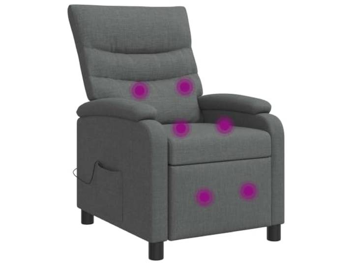 YUTAASU Massage Relaxsessel Dark Gray Fabric Polyester Upholstery, Metal Wood Frame, Adjustable 115-160 Degree Recline