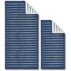 Dyckhoff Frottierserie Blue Island blau gestreift Duschtuch 70 x 140 cm