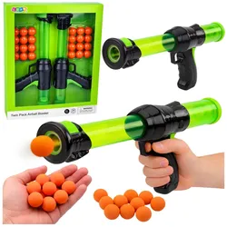 Set aus zwei Gewehren für weiche Schaumstoffbälle, 24 Stück.