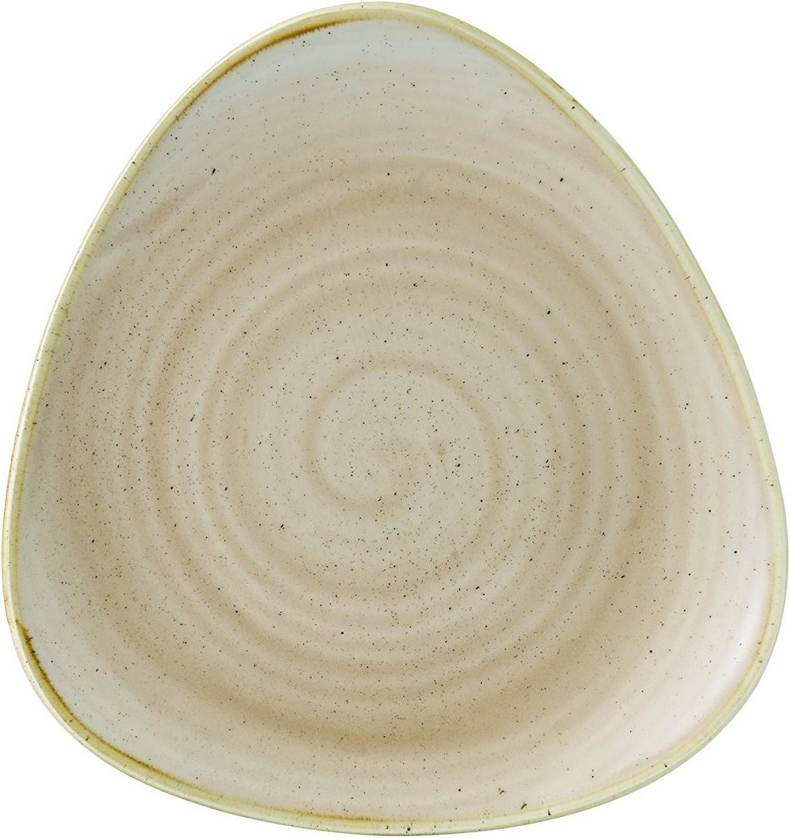 Handbeschilderd Keramisch Driehoekig Serveerbord Nutmeg Cream Ø 19,2 cm