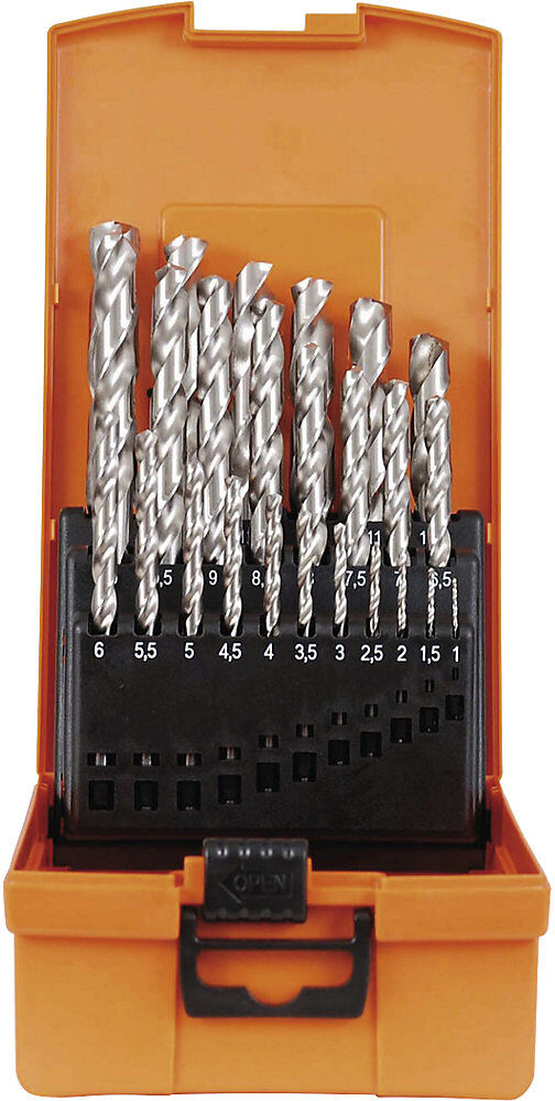 Spiralbohrer-Set ECO HSS-G, in Kunststoffkassette, 25 Teile Projahn