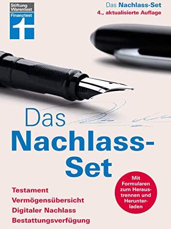 Stiftung Warentest - Das Nachlass-Set : aktualisierte Auflage 2021: Testament, Vermögensübersicht, Digitaler Nachlass, Bestattungsverfügung - Preis vom 30.09.2026 09:01:18 h