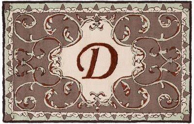 SAFAVIEH Hand-hooked Monogram J Mocha Rug