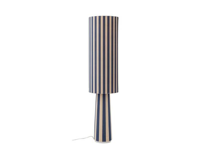 Stehlampe Feli – Velours-Schirm in Blau - Blau - Luxusbetten24