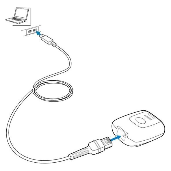 Zebra Verbindungskabel, USB, angewinkelt (CBL-U20255-01)