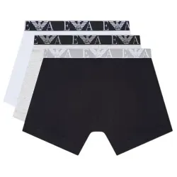 Emporio Armani für Herren. EM000261_AF20668 Set 3 Boxershorts Spandex schwarz (M), Weiß, Heimtextilien, Grau, Baumwolle