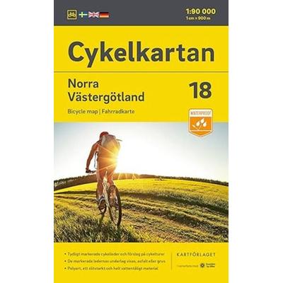 Cykelkartan Blad 18 Norra Västergötland 1:90000, Karte von , Norstedts Akademiska Förl
