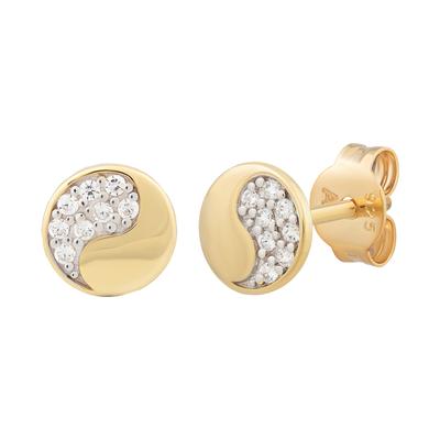 Paar Ohrstecker CAÏ, gold (gelb, zirkonia), Ohrringe, Damen, one-size, Silber 925 (Sterlingsilber)