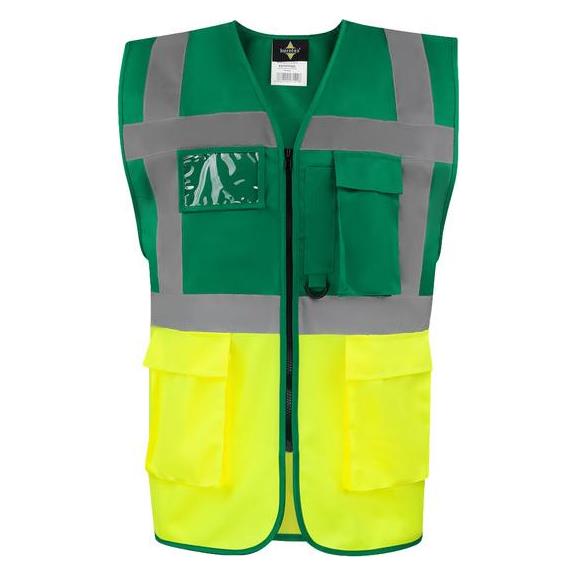 Korntex Warnweste Multifunktional Hamburg Gelb/Marineblau 360° Sicherheit 4XL EN 17353 KXCMF (4XL) (KXCMFGN4XL)