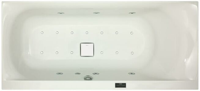 Hoesch Whirlpool Happy D. 6180 & Laola II Whirl+ Air, blanc/chrome/moteur D/G (6180Z.010305004)