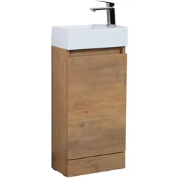 GÄSTE-WC-MÖBELSET Peru 2 Teile Eiche - 40 x 22 x 89 cm