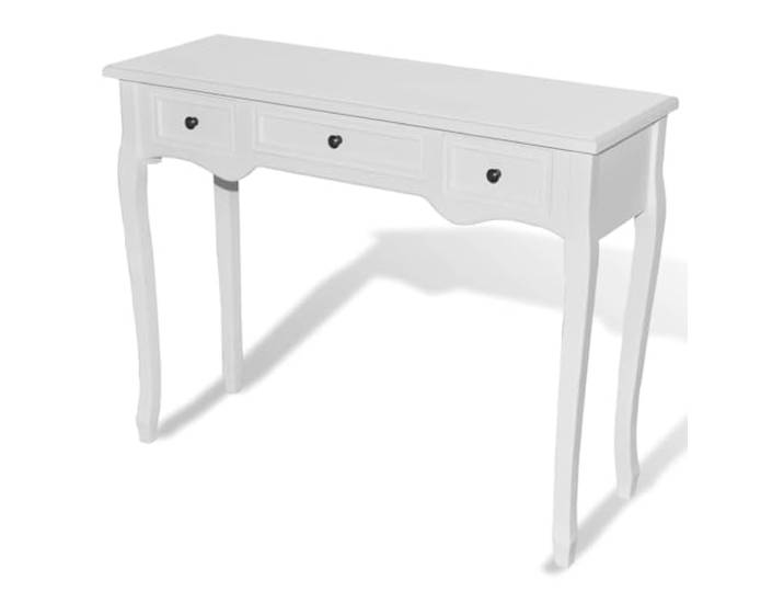 GPUTYGHN Konsolentisch mit 3 Schubladen Weiß MDF Kiefernholz Kompakte Flurkonsole, Schminktisch, 3 Schubfächer, weiß lackiert, MDF, Kiefernholz, zeitloses Design