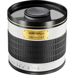 Walimex 500/6,3 DSLR Spiegel Pentax K (Pentax K, Vollformat), Objektiv, Weiss, Schwarz