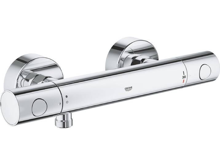 GROHE Precision Get Thermostatische Douchekraan - 15 cm - Waterbesparend - Inclusief koppelingen - Chroom