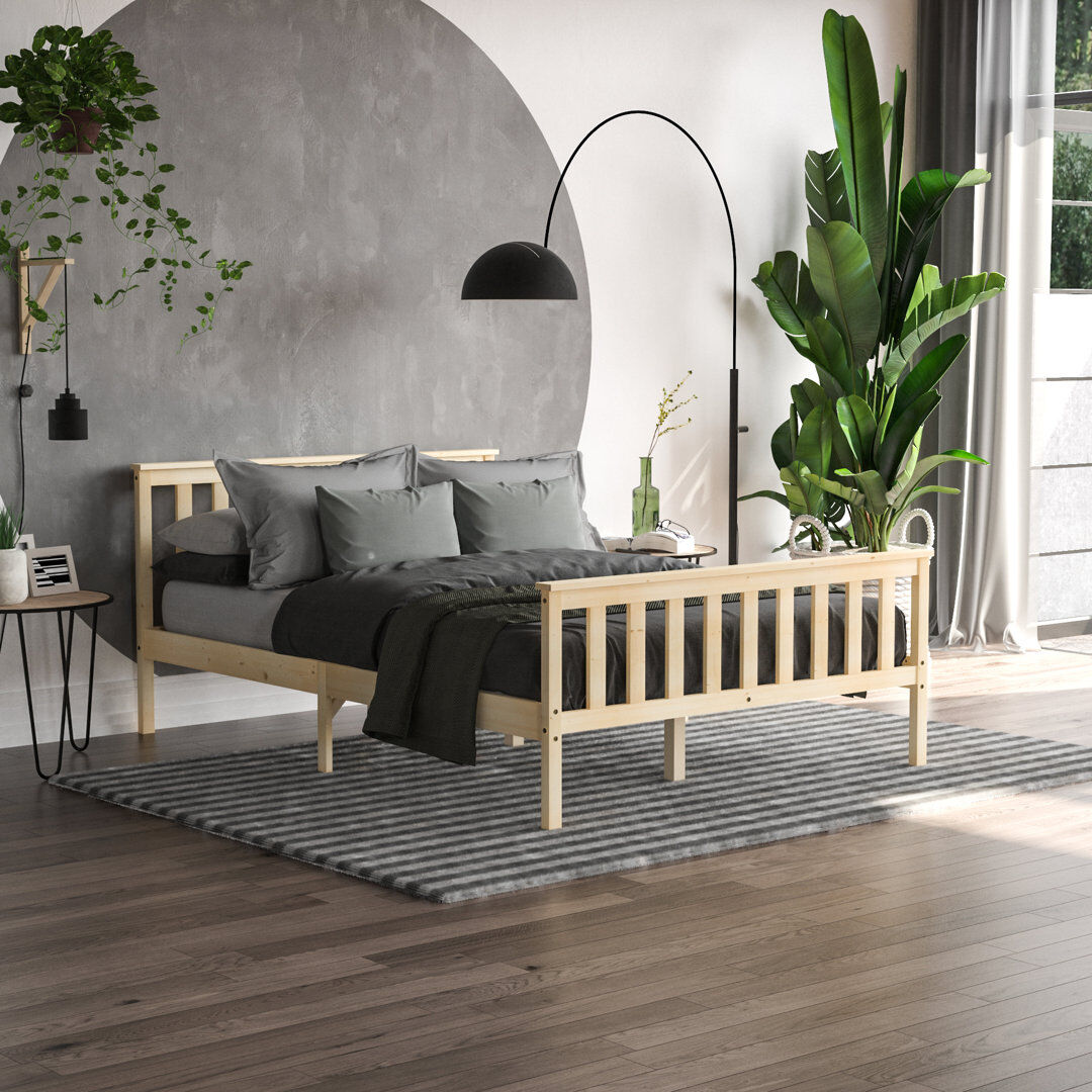 Fernleaf Solid Wood Bed Pine Double (4'6)