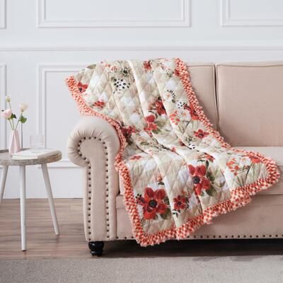 Wheatly Quilted Throw Blanket by Greenland Home Fashions in Truffle (Size OS)