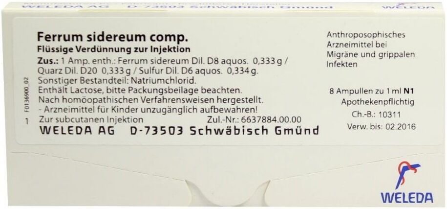 Weleda Ferrum Sidereum Comp. Ampullen