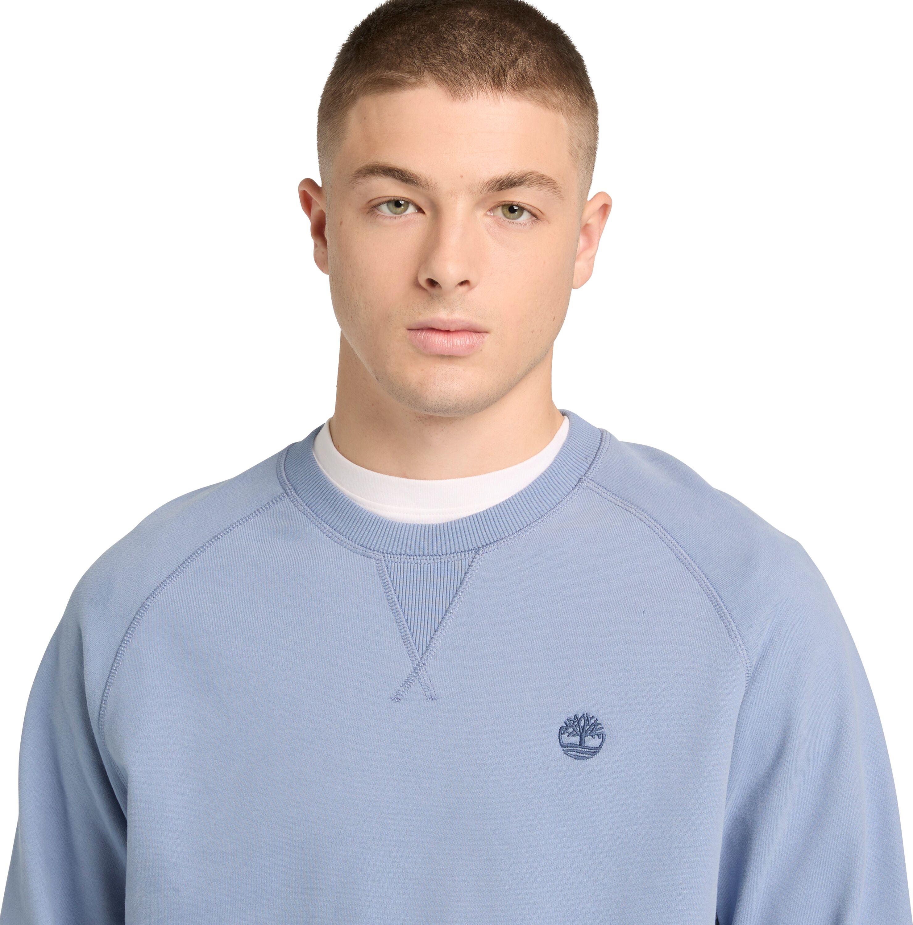 Sweatshirt TIMBERLAND "EXETER RIVER Loopback Crew Neck Swe", Herren, Gr. 3XL, blau (stone wash), Obermaterial: 100% Baumwolle, Sweatshirts Sweatshirt, Langarm-Ausführung, aus Baumwolle, bequemer Schnitt stone wash 3XL