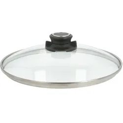 Meisterkoch Sicherheitsglasdeckel 24 cm  Universal , transparent/klar , Glas,Edelstahl Ø: 24