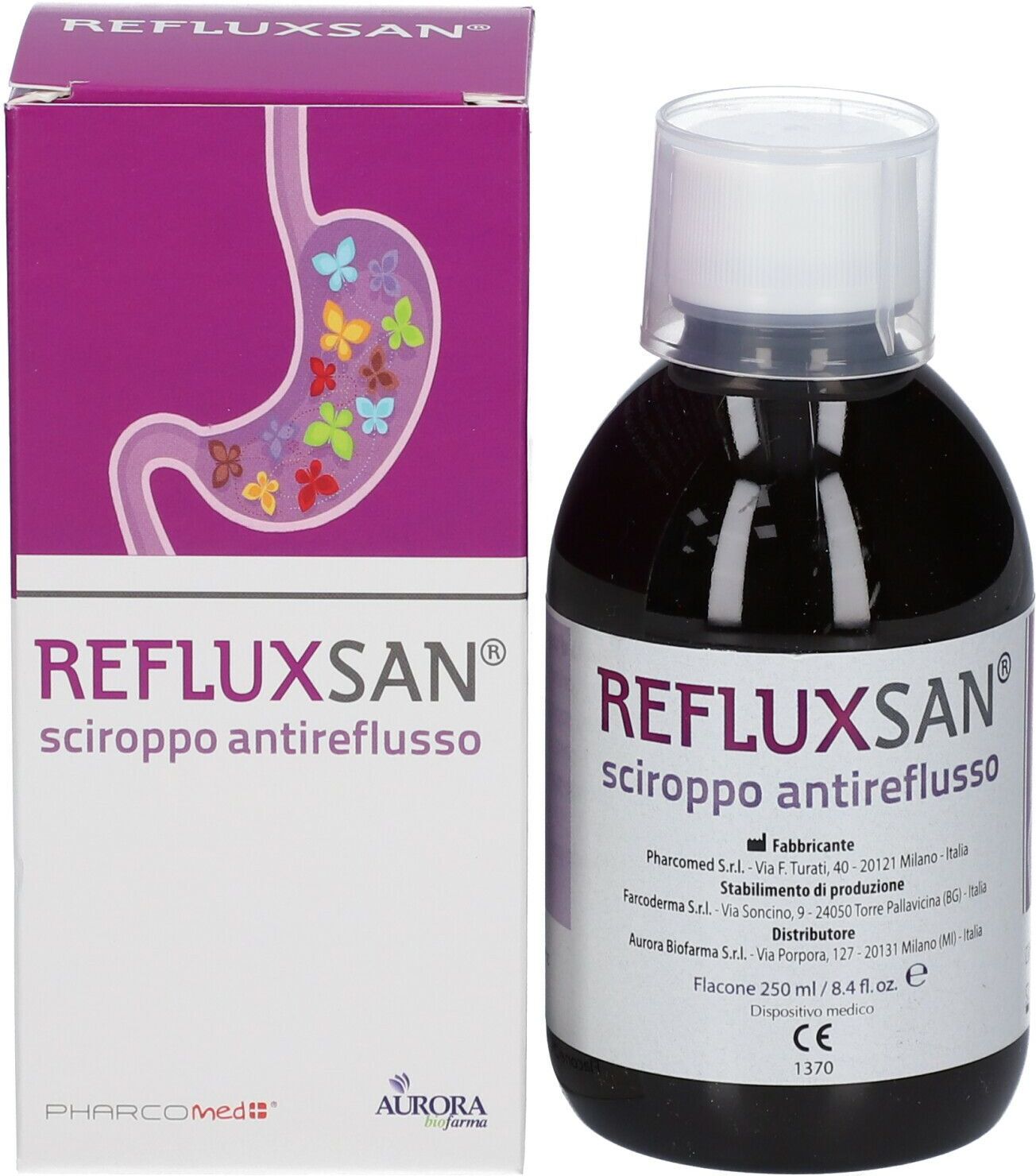 AURORA BIOFARMA Srl Aurora Biofarma, Refluxsan Sciroppo, 250 ml