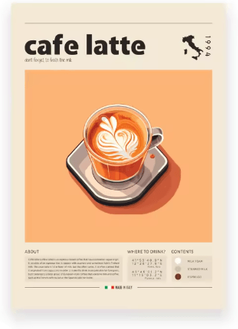 Inspire Picks Vintage Coffee Culture Wall Art Poster Latte Espresso Kitchen & Cafe Decor pb32955 30x40 Cm No Frame
