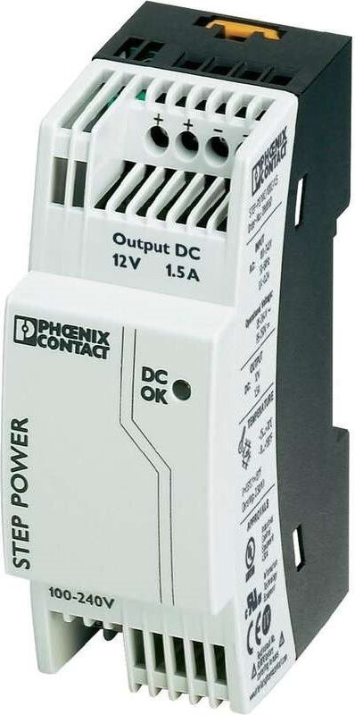 Phoenix Contact STEP-PS/1AC/12DC/1.5 voeding zwart wit