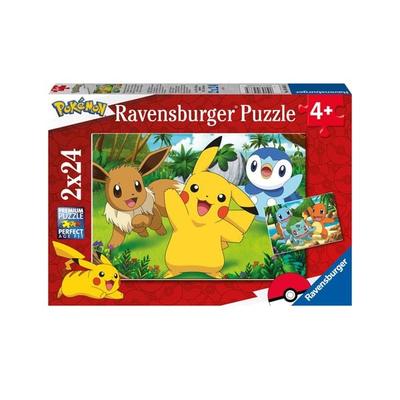 Kinderpuzzle 2x24 Teile - Pokémon - Pikachu und seine Freunde