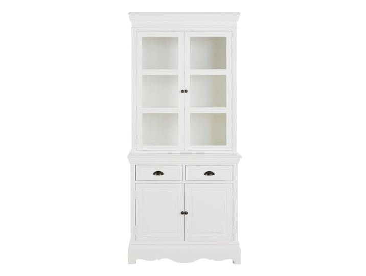 Vaisselier 4 portes, 2 tiroirs blanc L86