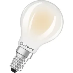 LEDVANCE LED-Tropfenlampe E14 827, frosted LEDCl.P60FEFclass