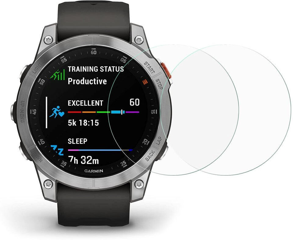 INCOVER Garmin Epix 2 Arc Edge Skærmbeskyttelse - Hærdet Glas - 2 Stk. - Gennemsigtigt
