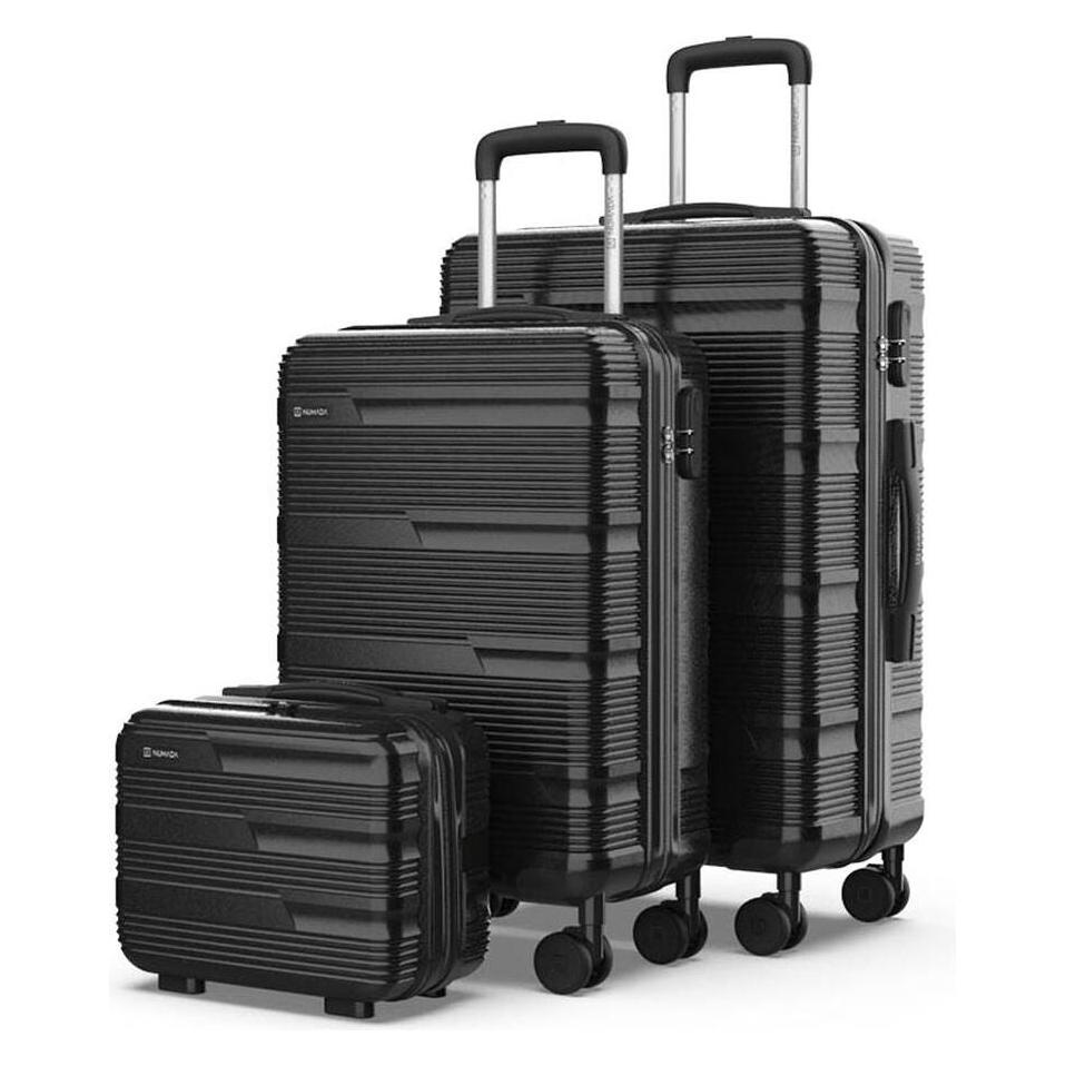 Numada 3 piece black suitcase set, 12", 20" y 24" (53688744)