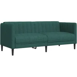 vidaXL Sofa 2-Sitzer Dunkelgrün Stoff