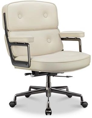 CAROCC Lobby Lumbar Support Height Adjustable Leather Ergonomic Office Chair