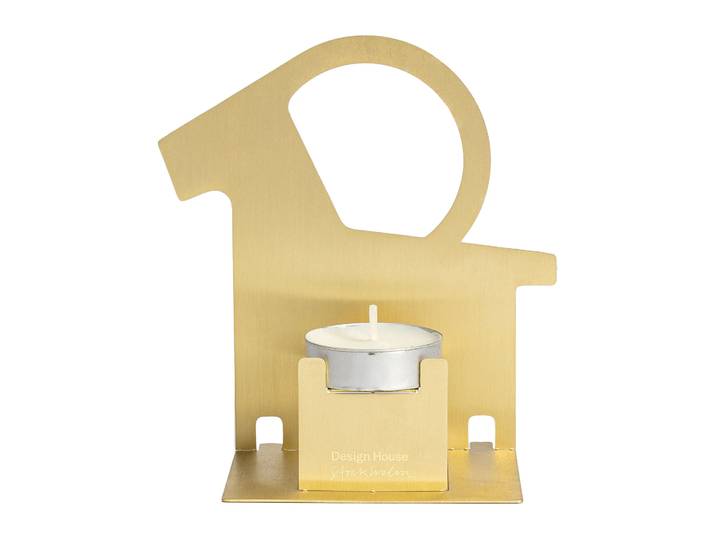 Design House Stockholm Pop-up waxinelichtjeshouder julbock Messing