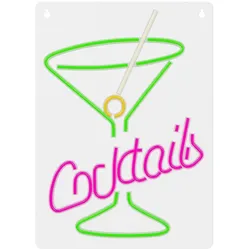 Forever Light, LED Kerzen, Neon PLEXI LED COCKTAILS rosa grün FPNE02X
