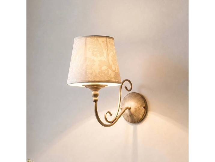 Wandlampe Sofia Ecrie Jupiter, dimmbar, creme / amber, für Wohn- / Esszimmer, Metall, Wandleuchte, Wandlampe Innen