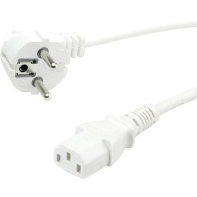 VALUE Netzkabel, gerade IEC-Buchse, weiß, 0,6 m