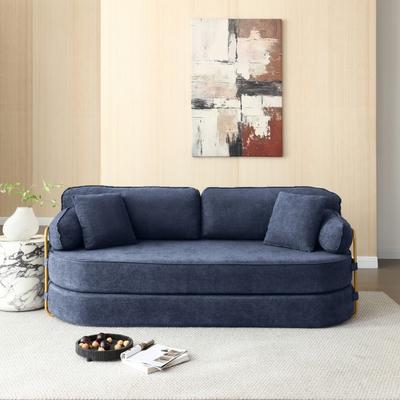 Abrihome "78.3"" Boucle Convertible 3-Seater Boneless Sofa with Pillows"
