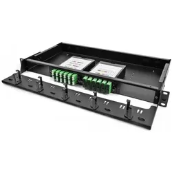 Delock LWL HD (High Density) Kassette MPO Stecker zu 12 x LC Duplex Buchse, 24 Fasern, Singlemode, Polar..., Server Zubehör, Schwarz
