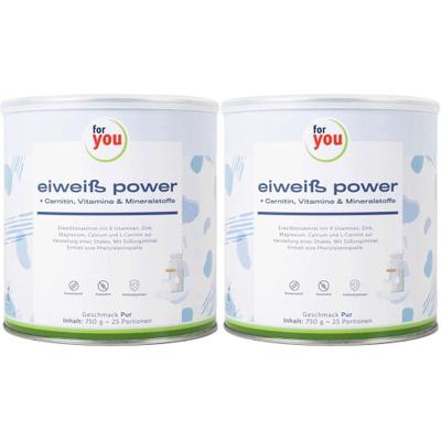 FOR YOU eiweiß power pur Pulver 2x 2x750 g