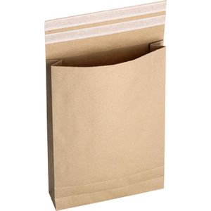 flexiPAK Faltentaschen Eco, A3, braun, ohne Fenster, haftklebend, 300 Stück