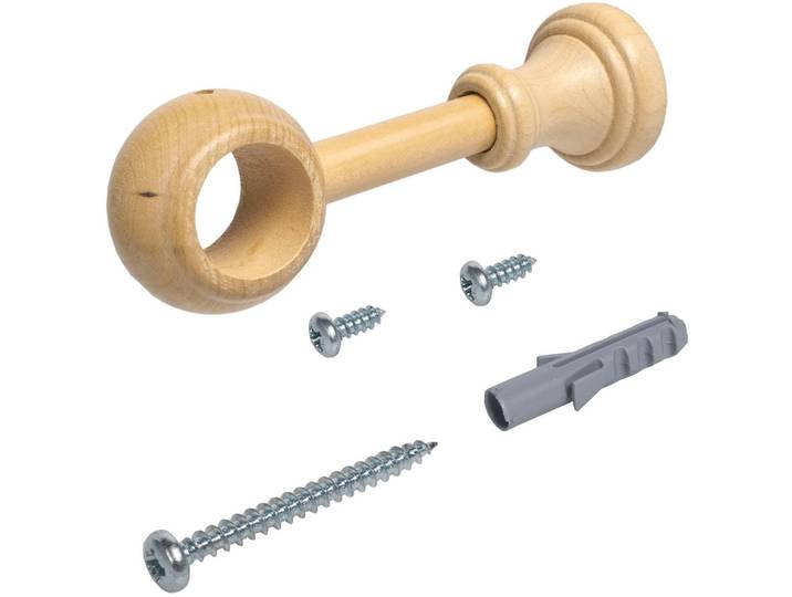 Träger LIEDECO Thüringen Gr. 1, beige (natur), L:12,5cm, Gardinenstangenhalterungen, Träger, für Gardinenstangen Ø 28 mm