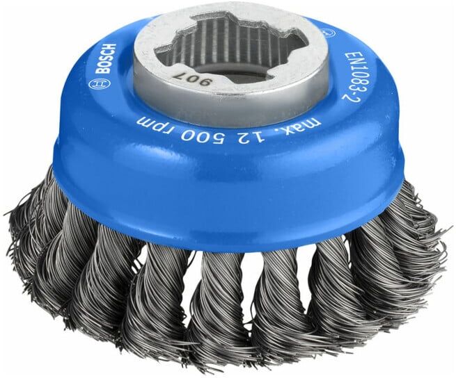 Brosse boisseau acier X-LOCK 75 fils torsadés 75 mm, 0,35 mm, X-LOCK ; Bosch (2608620726)