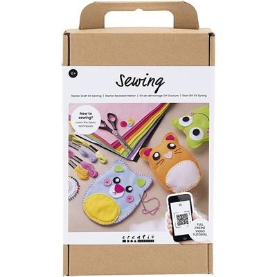 Creativ Company DIY Sets Filz & Fleece Starter Kreativ Set Nähen, Teddybären, Kreativ Box