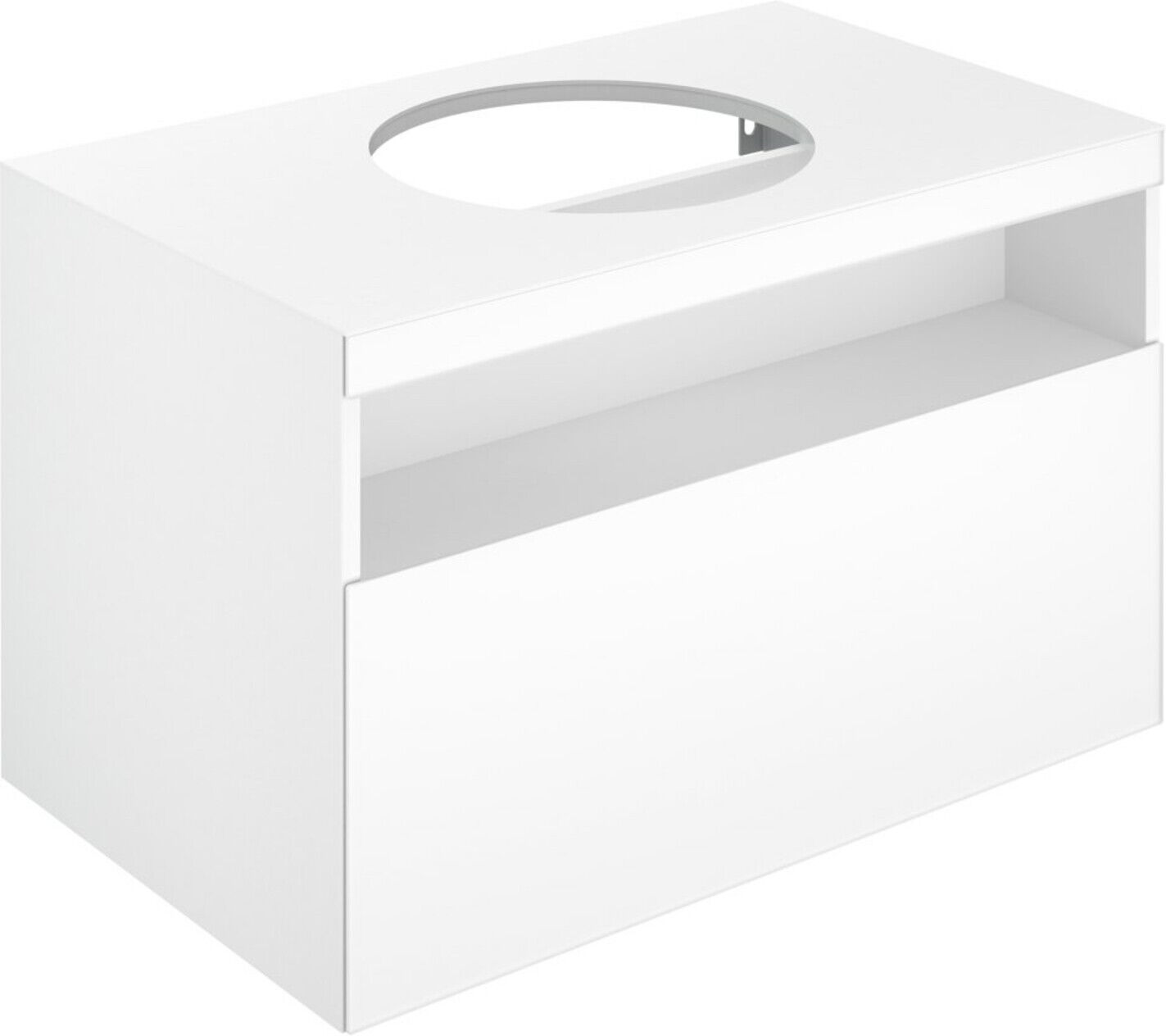 Keuco Waschtischunterschrank Stageline 80x55x49cm, Lac I m, Gl. I sat., m El. (32863290100)
