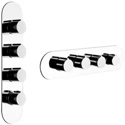 Gessi Anello, Fertigmontageset mit 3 separaten Wegen, 43066299, Farbe: Schwarz XL