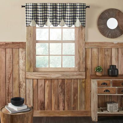 VHC Brands My Country Scalloped Layered Valance 18x60